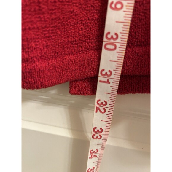 August Max Women’s Red Stretch Silk Button Up Cardigan SZ 3 Preppy Holidays - Picture 5 of 6